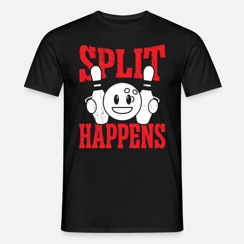 Happens Bowling - Männer T-Shirt - Schwarz