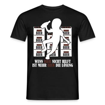 Mehr Bier Witz Bierbrauer Vatertag - Männer T-Shirt - Schwarz - Vorne - AI Model Male 178 light (178cm)