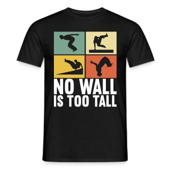 Parkour Freerunning - T-shirt homme - noir - Devant - AI Model Male 178 light (178cm)
