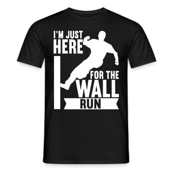 Parkour Freerunning - Men's T-Shirt - black - Front - AI Model Male 178 light (178cm)
