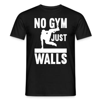 Parkour Freerunning - T-shirt homme - noir - Devant - AI Model Male 178 light (178cm)