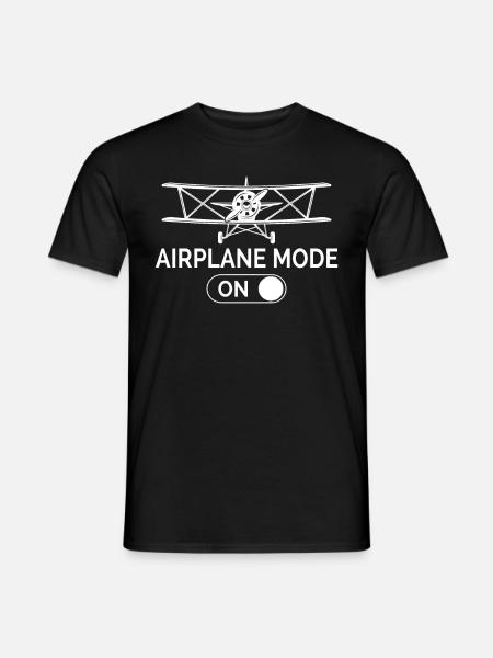 Airplane on - Men's T-Shirt - black