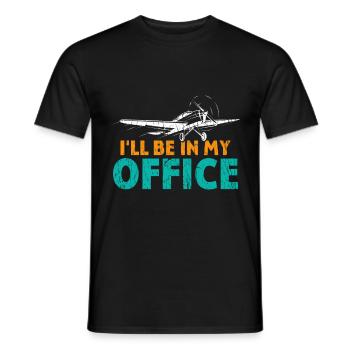 I be in my Office - Männer T-Shirt - Schwarz - Vorne - AI Model Male 178 light (178cm)
