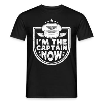 I'm the Captain now - Männer T-Shirt - Schwarz - Vorne - AI Model Male 178 light (178cm)