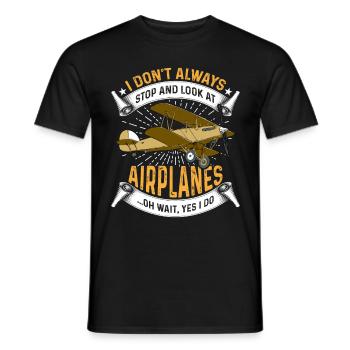 I don't always stop and look at - Männer T-Shirt - Schwarz - Vorne - AI Model Male 178 light (178cm)