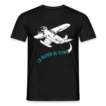 I'd rather be Flying - Männer T-Shirt - Schwarz - Vorne - AI Model Male 178 light (178cm)