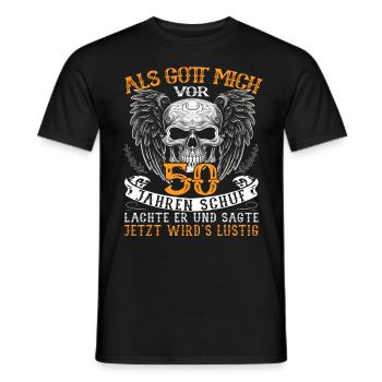50. Geburtstag - Motorradfahrer & Biker - Männer T-Shirt - Schwarz - Vorne - AI Model Male 178 light (178cm)