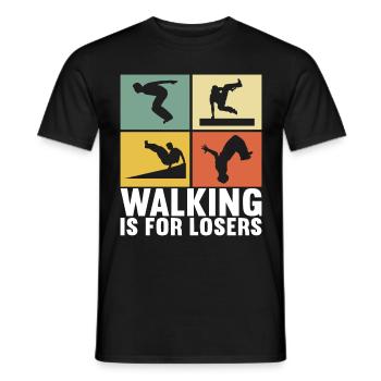 Parkour Freerunning - Men's T-Shirt - black - Front - AI Model Male 178 light (178cm)