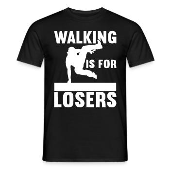 Parkour Freerunning - T-shirt homme - noir - Devant - AI Model Male 178 light (178cm)