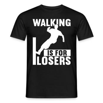 Parkour Freerunning - T-shirt homme - noir - Devant - AI Model Male 178 light (178cm)