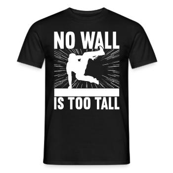 Parkour Freerunning - Men's T-Shirt - black - Front - AI Model Male 178 light (178cm)