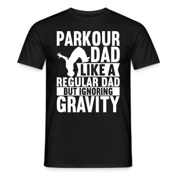 Parkour Freerunning - Men's T-Shirt - black - Front - AI Model Male 178 light (178cm)