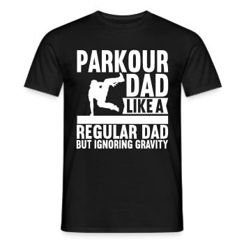 Parkour Freerunning - Men's T-Shirt - black - Front - AI Model Male 178 light (178cm)