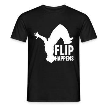 Parkour Freerunning - Men's T-Shirt - black - Front - AI Model Male 178 light (178cm)