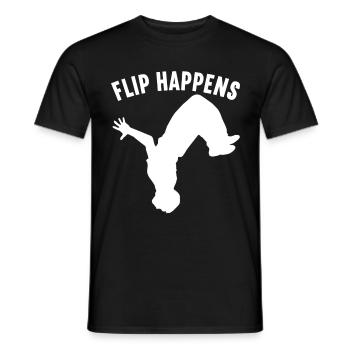 Parkour Freerunning - T-shirt homme - noir - Devant - AI Model Male 178 light (178cm)