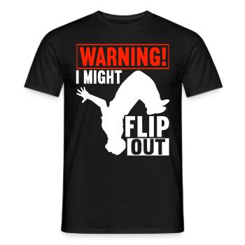 Parkour Freerunning - Men's T-Shirt - black - Front - AI Model Male 178 light (178cm)