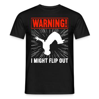 Parkour Freerunning - Men's T-Shirt - black - Front - AI Model Male 178 light (178cm)