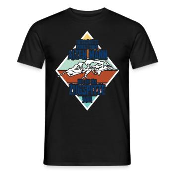 Zugspitze Berge - Männer T-Shirt - Schwarz - Vorne - AI Model Male 178 light (178cm)
