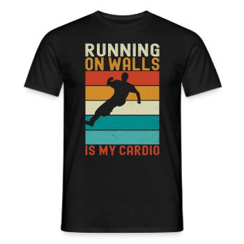 Parkour Freerunning - Men's T-Shirt - black - Front - AI Model Male 178 light (178cm)
