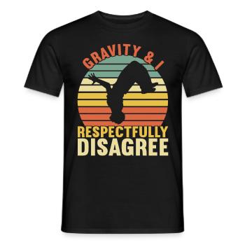Parkour Freerunning - T-shirt homme - noir - Devant - AI Model Male 178 light (178cm)