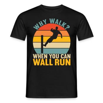 Parkour Freerunning - T-shirt homme - noir - Devant - AI Model Male 178 light (178cm)