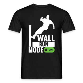 Parkour Freerunning - Men's T-Shirt - black - Front - AI Model Male 178 light (178cm)