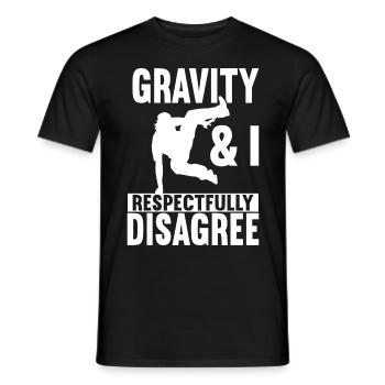 Parkour Freerunning - Men's T-Shirt - black - Front - AI Model Male 178 light (178cm)