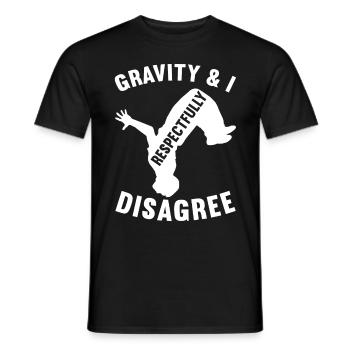 Parkour Freerunning - Men's T-Shirt - black - Front - AI Model Male 178 light (178cm)