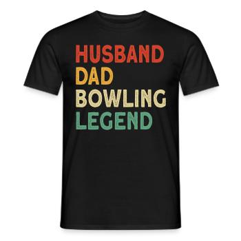 Mari papa Bowling Legend Design - T-shirt homme - noir - Devant - AI Model Male 178 light (178cm)