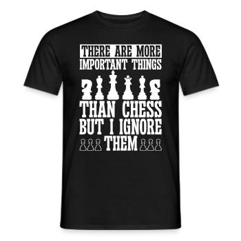 Des choses plus importantes que les échecs je les ignore - T-shirt homme - noir - Devant - AI Model Male 178 light (178cm)