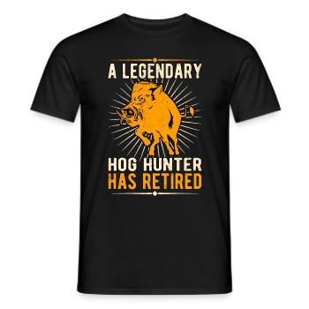 Wildschwein Wildschweinjagd Wildschweinjäger - Männer T-Shirt - Schwarz - Vorne - AI Model Male 178 light (178cm)