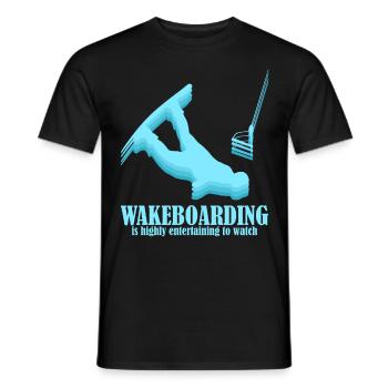 Wakeboarding Wakeboarder Wakeboard - Men's T-Shirt - black - Front - AI Model Male 178 light (178cm)