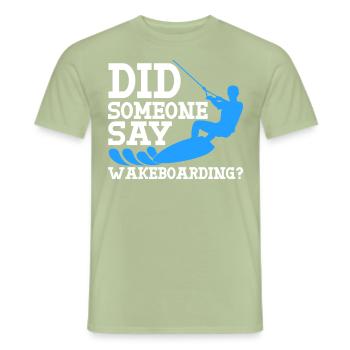 Wakeboard Wakeboarder Wakeboarding - T-shirt homme - vert sauge - Devant - AI Model Male 178 light (178cm)