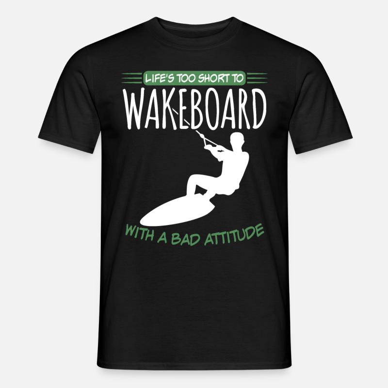 Wakeboarder Wakeboarding Wakeboard - Männer T-Shirt - Schwarz