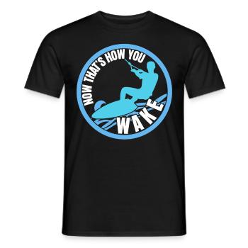 Wakeboard Saying Wakeboarder - Men's T-Shirt - black - Front - AI Model Male 178 light (178cm)