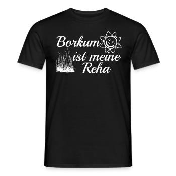 Borkum Nordsee Urlaub - Männer T-Shirt - Schwarz - Vorne - AI Model Male 178 light (178cm)