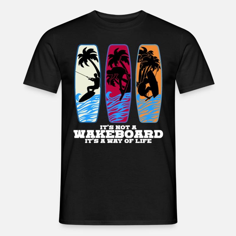 Wakeboard Wakeboarder Wakeboards - Männer T-Shirt - Schwarz