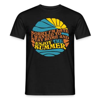 Sommer lustig Sonne - Männer T-Shirt - Schwarz - Vorne - AI Model Male 178 light (178cm)
