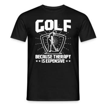 Design de golf parfait - T-shirt homme - noir - Devant - AI Model Male 178 light (178cm)