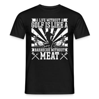 Design de golf parfait - T-shirt homme - noir - Devant - AI Model Male 178 light (178cm)