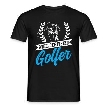 Design de golf parfait - T-shirt homme - noir - Devant - AI Model Male 178 light (178cm)