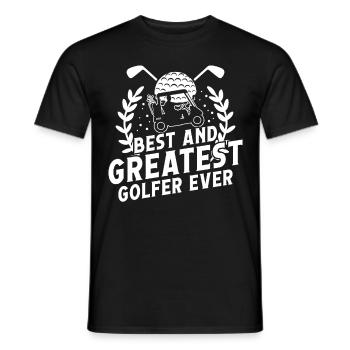 Best and greatest golfer ever - Men's T-Shirt - black - Front - AI Model Male 178 light (178cm)