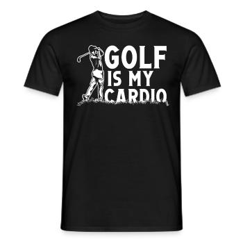 Golf is my Cardio - Männer T-Shirt - Schwarz - Vorne - AI Model Male 178 light (178cm)