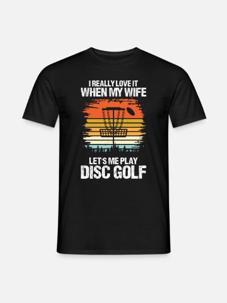 Let me play Discgolf - Men's T-Shirt - black