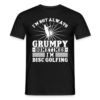 Je ne suis pas grincheux je suis Disc Golfing - T-shirt homme - noir - Devant - AI Model Male 178 light (178cm)
