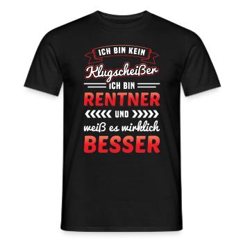 Ich weiß es wirklich besser / Rentner Spruch Humor - Männer T-Shirt - Schwarz - Vorne - AI Model Male 178 light (178cm)