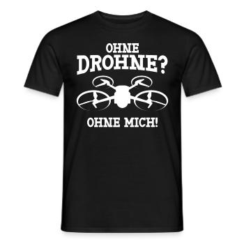 Drohne Witz Quadcopter Quadrocopter - Männer T-Shirt - Schwarz - Vorne - AI Model Male 178 light (178cm)