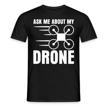 Drohne Quadcopter Quadrocopter Drone - Men's T-Shirt - black - Front - AI Model Male 178 light (178cm)