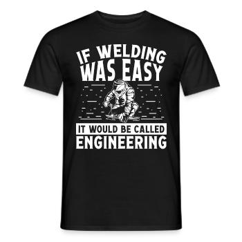If welding was easy be called - Men's T-Shirt - black - Front - AI Model Male 178 light (178cm)