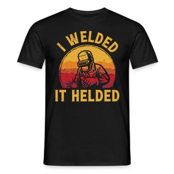Je l’ai soudé Helded - T-shirt homme - noir - Devant - AI Model Male 178 light (178cm)